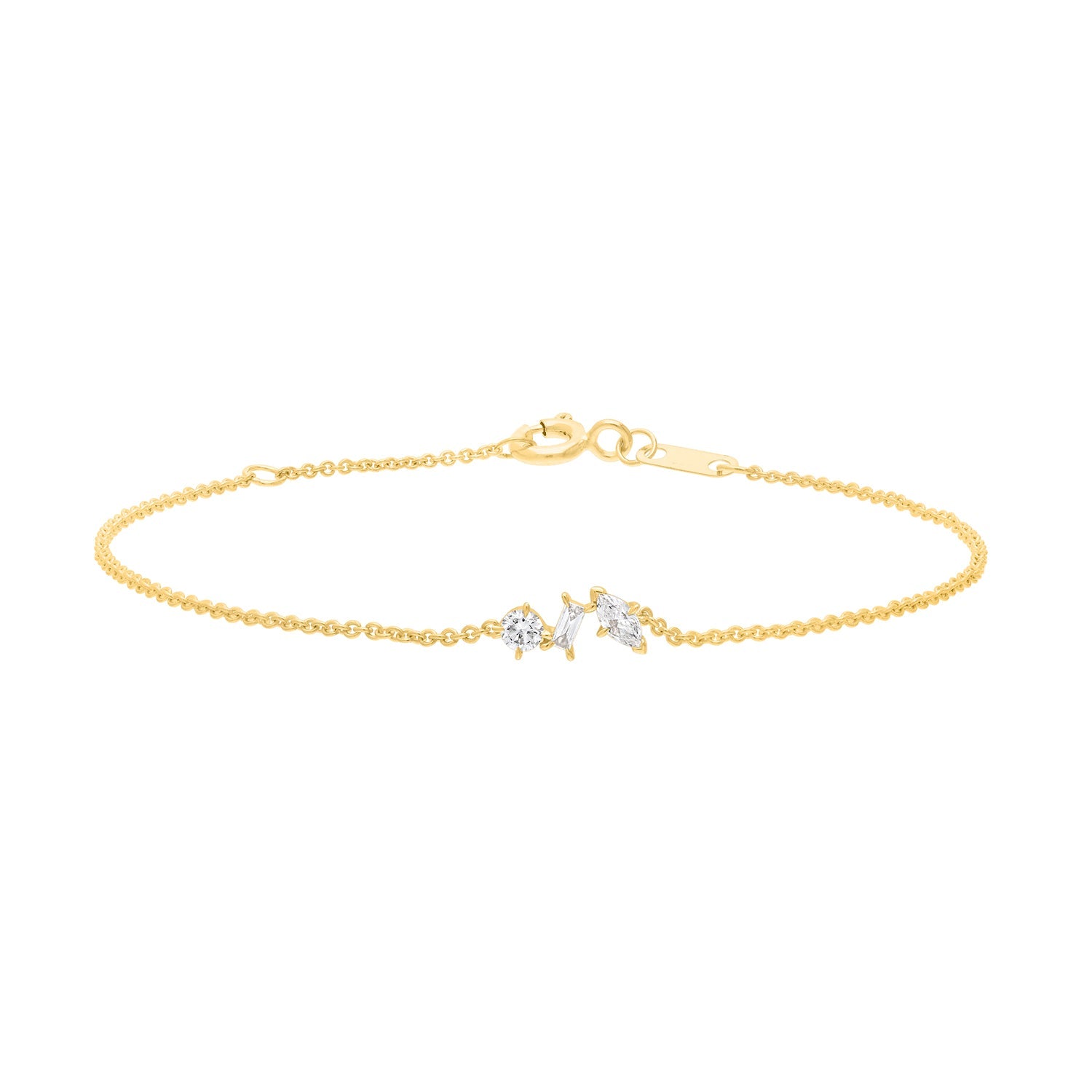 0.25ct Lab Grown Diamond 16-18cm Bracelet in 9K Yellow Gold