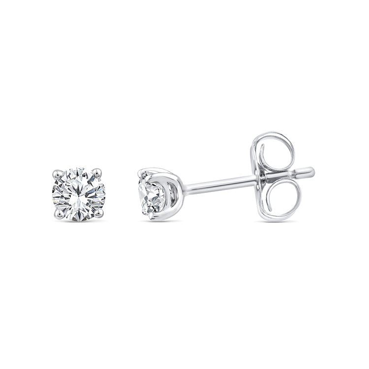 0.75ct Lab Grown Diamond Earrings in 9K White Gold