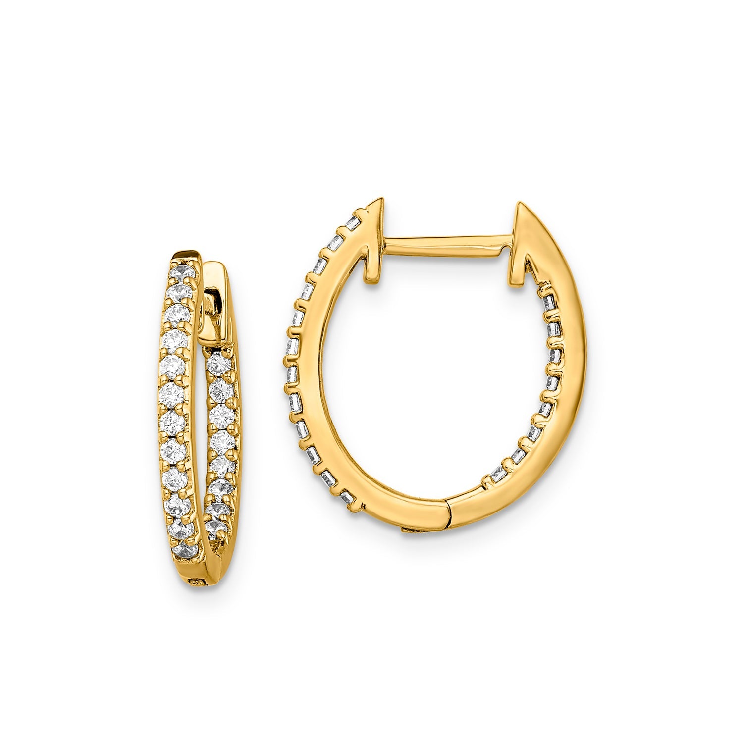 0.50ct Lab Grown Diamond Earrings in 9K Yellow Gold
