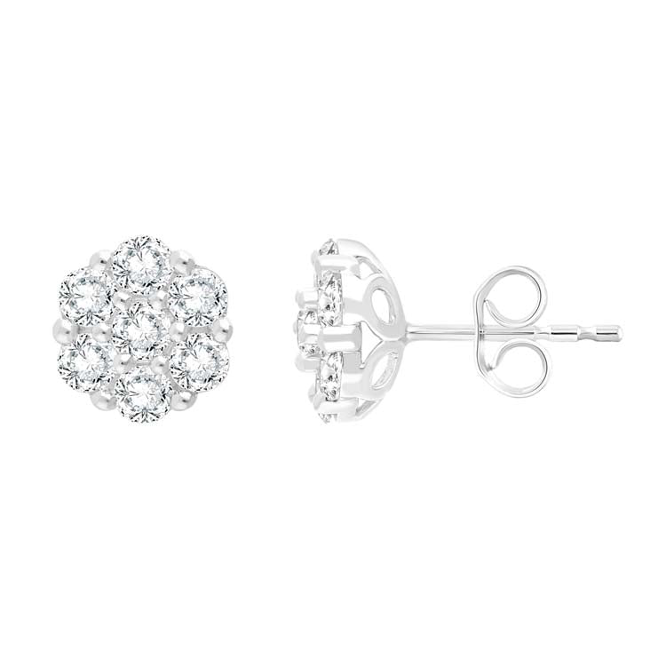 1.00ct Lab Grown Diamond Earrings in 9K White Gold