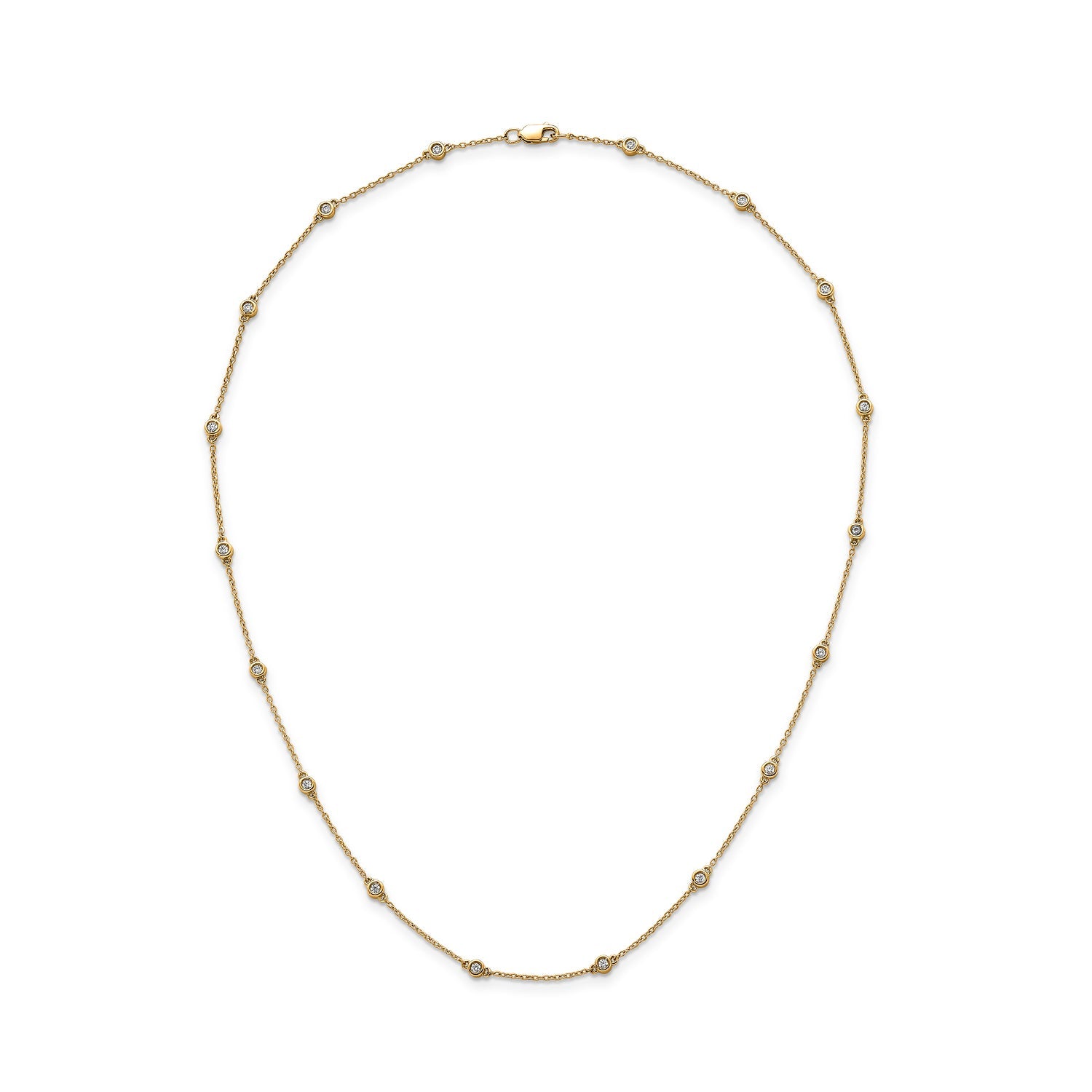 0.40ct Lab Grown Diamond Necklace in 9K Yellow Gold