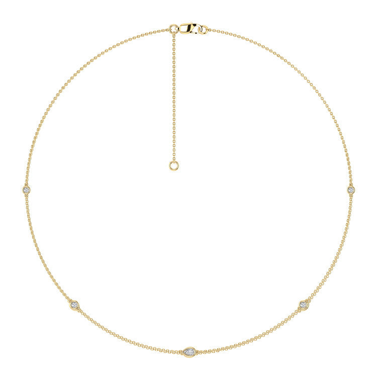 0.33ct Lab Grown Diamond Necklace in 9K Yellow Gold