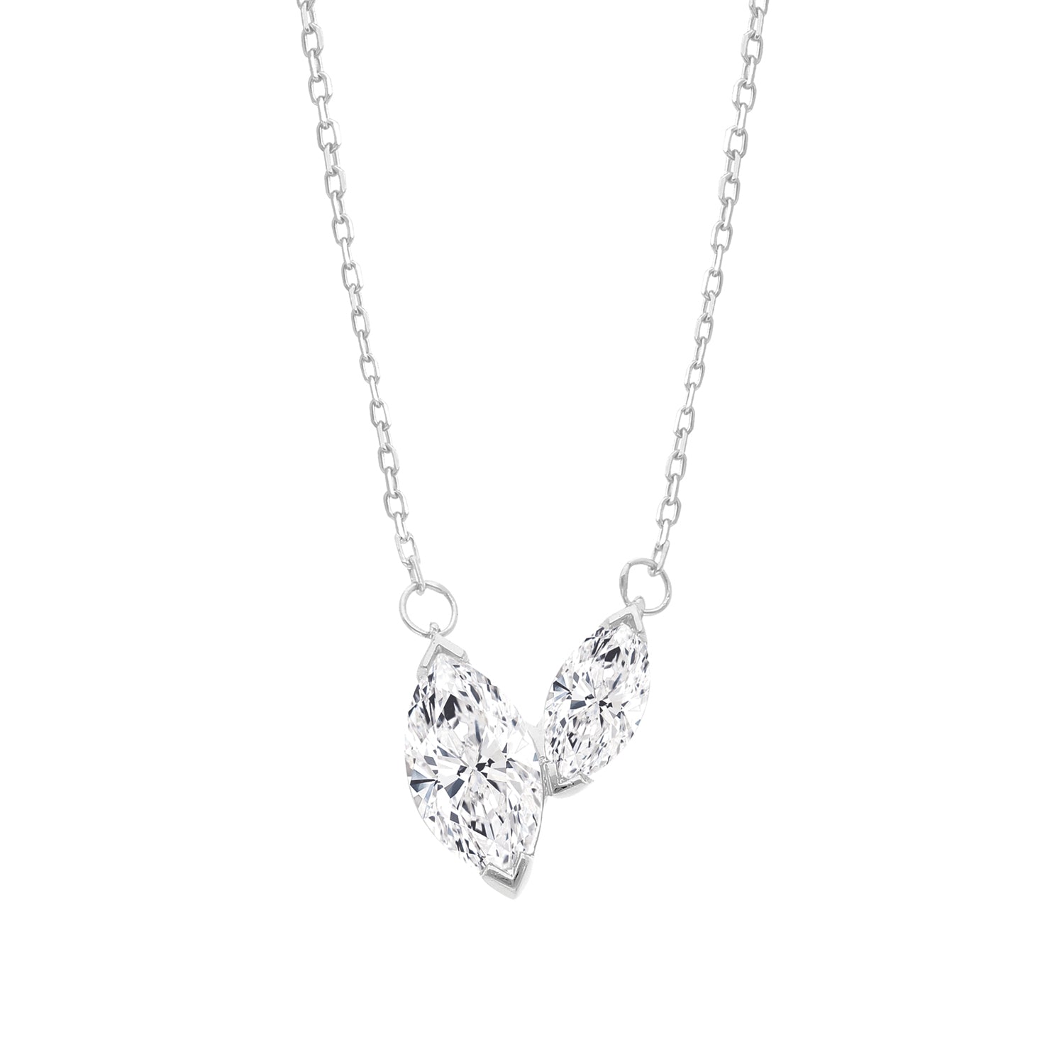 0.7ct Lab Grown Diamond Necklace in 9K White Gold