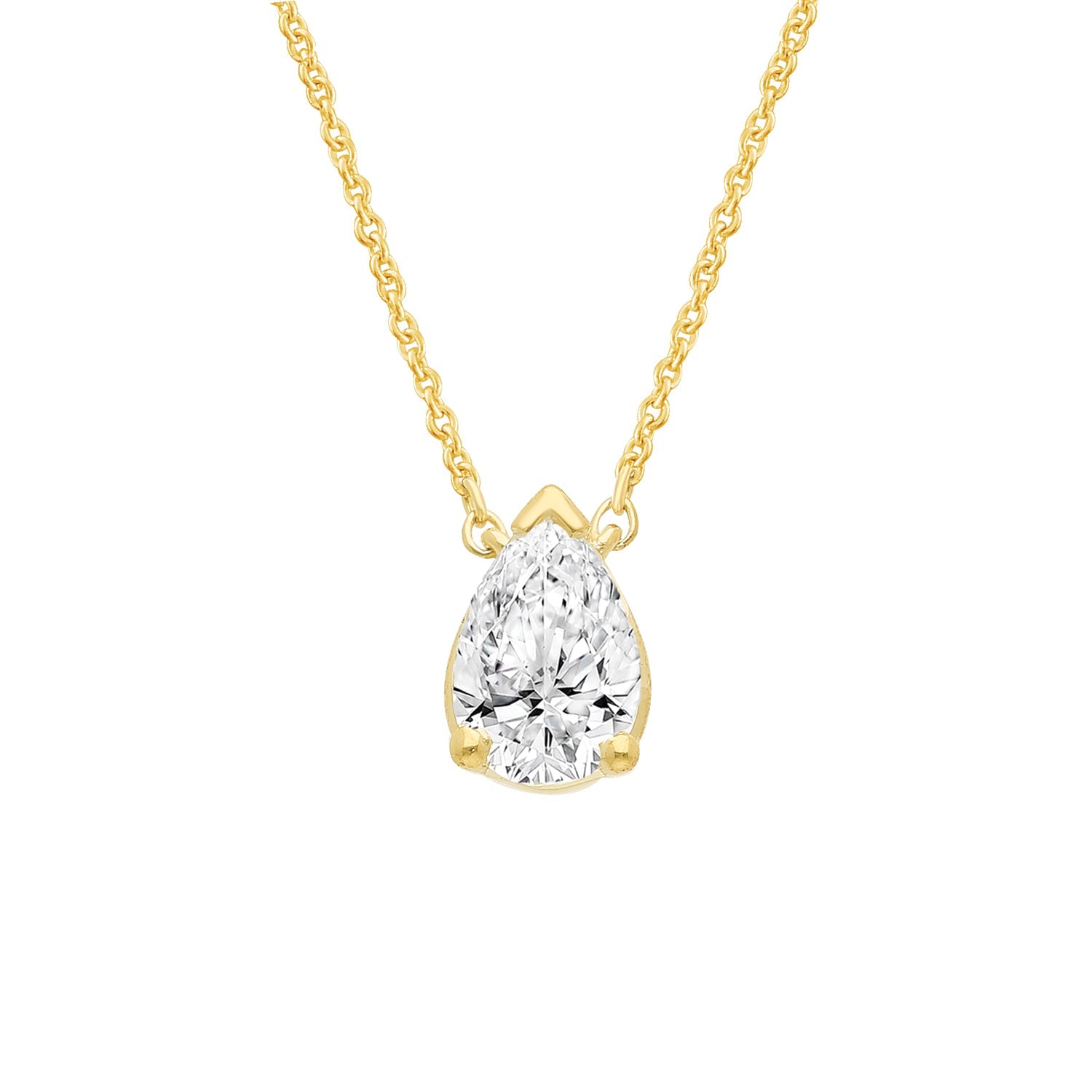 0.26ct Lab Grown Diamond Necklace in 9K Yellow Gold