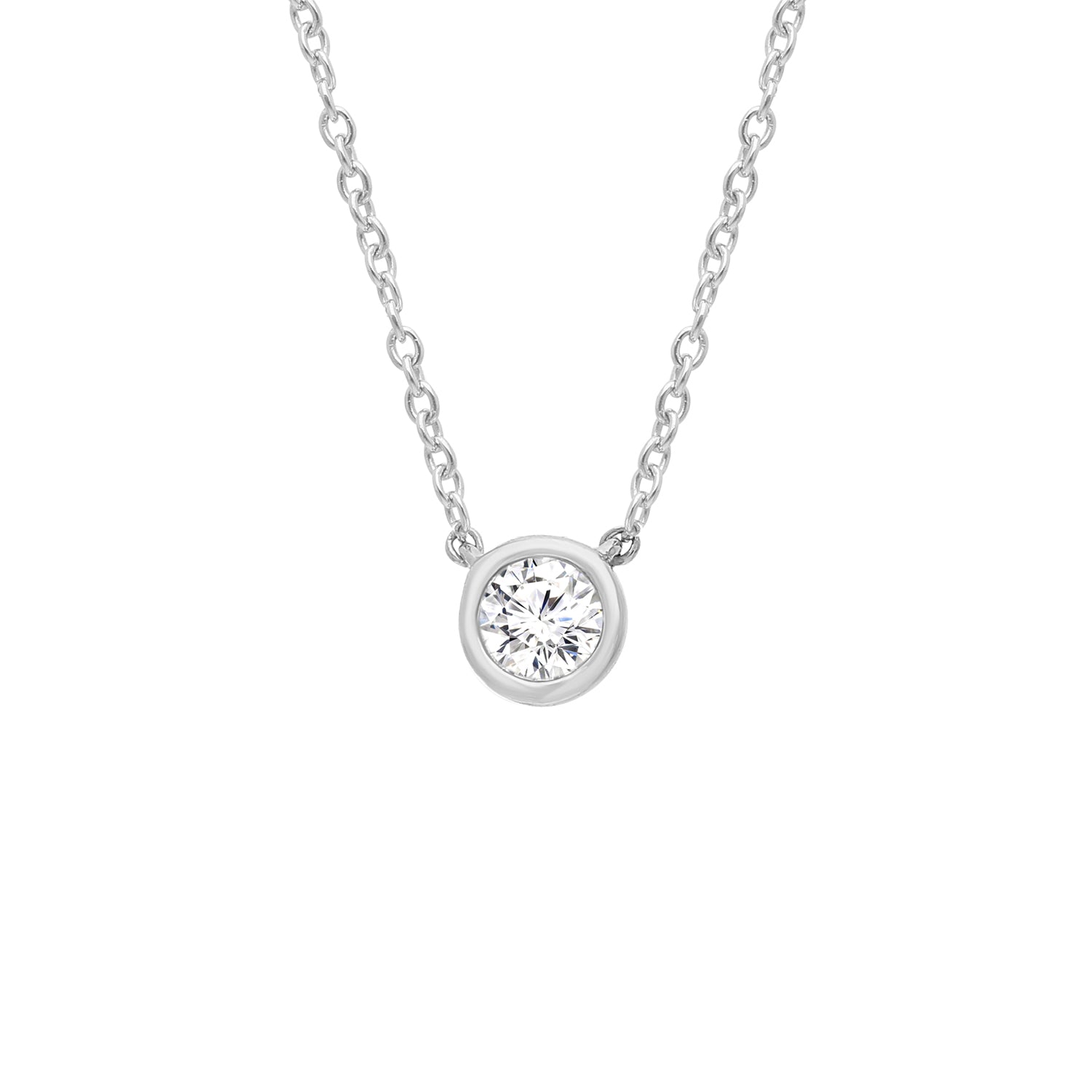 0.15ct Lab Grown Diamond Necklace in 9K White Gold