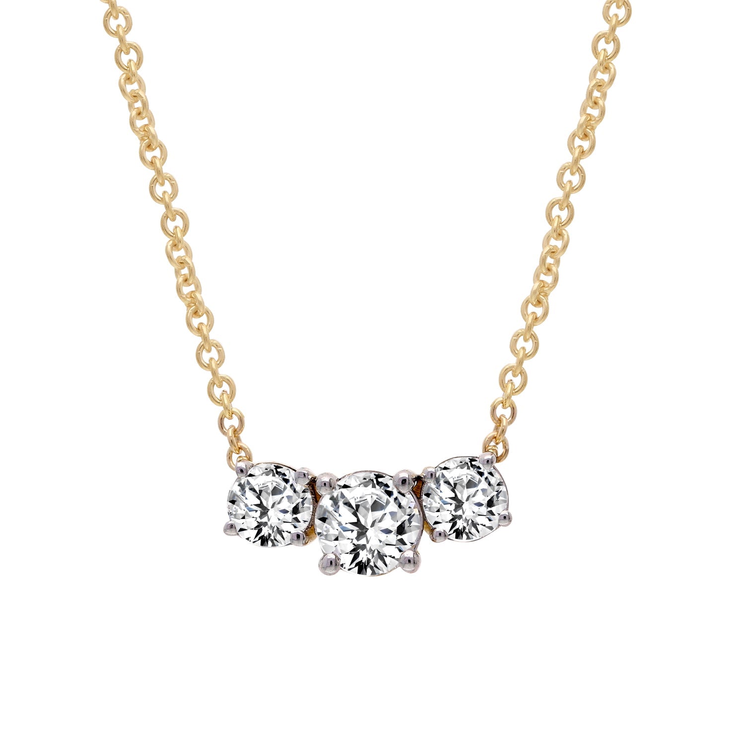 0.49ct Lab Grown Diamond Necklace in 9K Yellow Gold