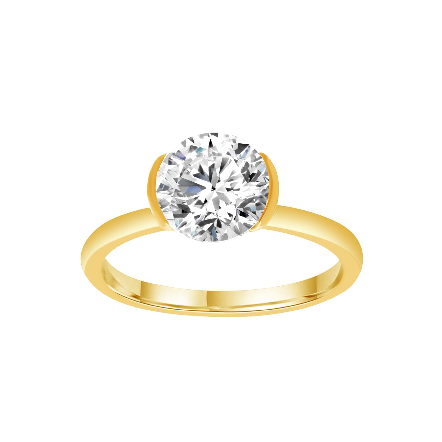 1.5ct Lab Grown Diamond Ring in 9K Yellow Gold
