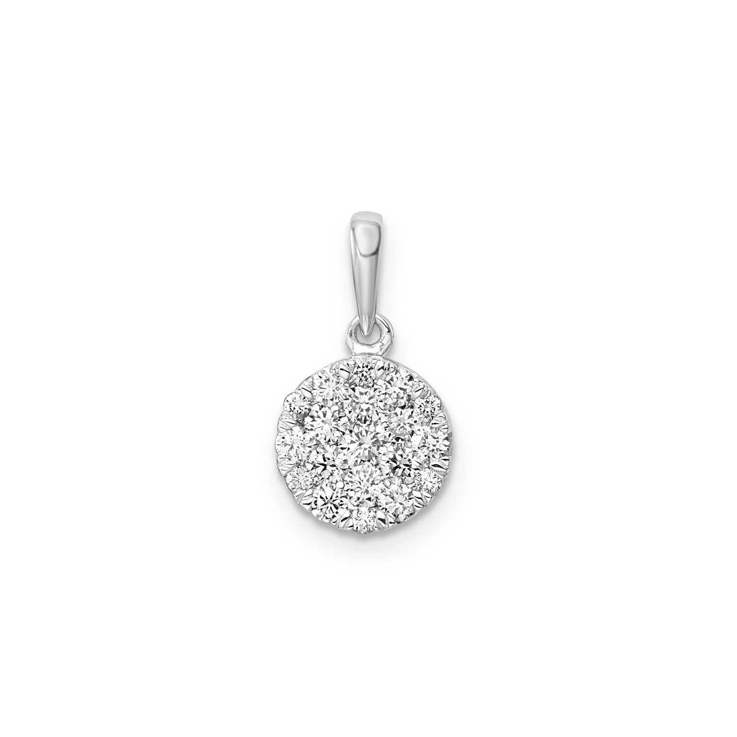 0.50ct Lab Grown Diamond Pendant in 9K White Gold