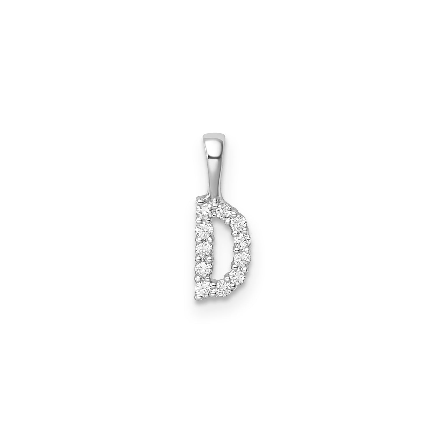 0.10ct Lab Grown Diamond Pendant in 9K White Gold