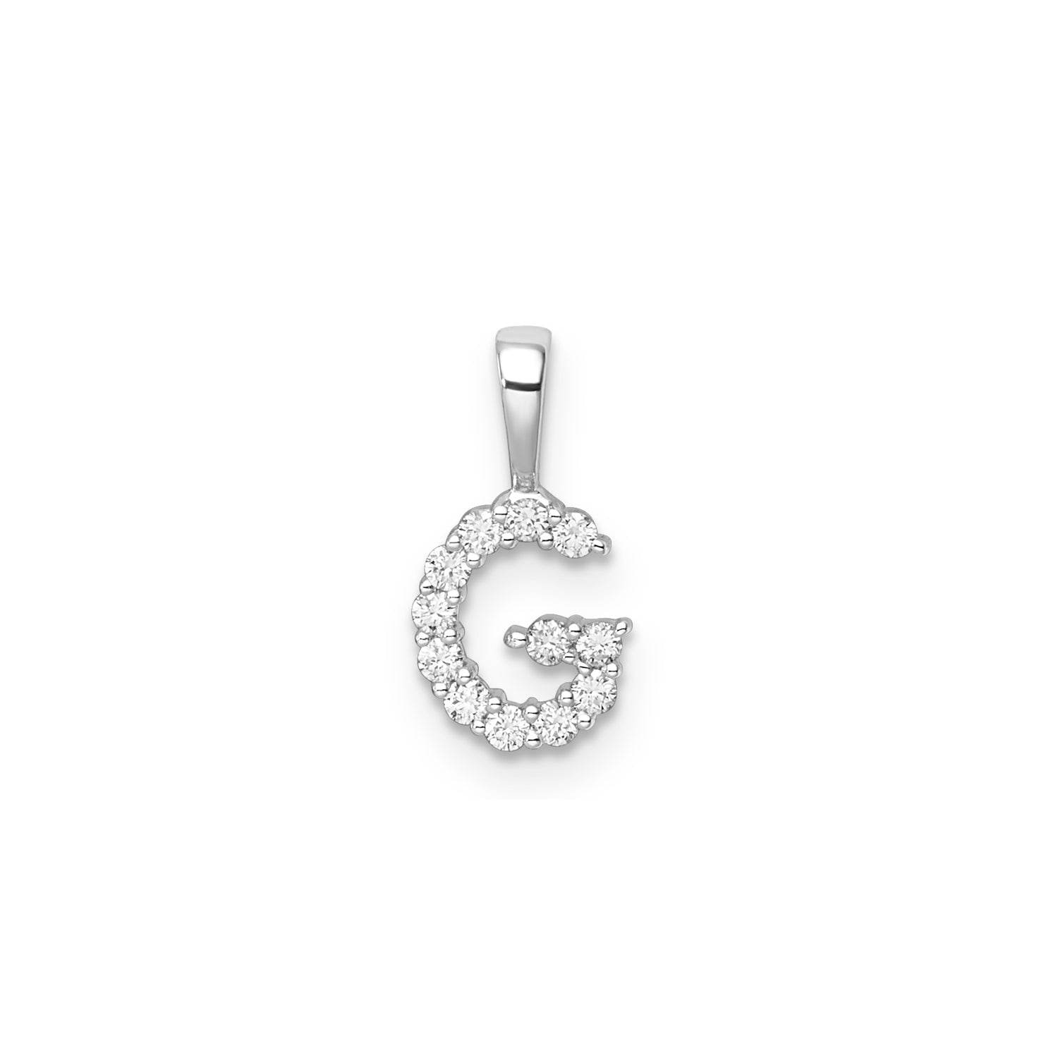 0.12ct Lab Grown Diamond Pendant in 9K White Gold