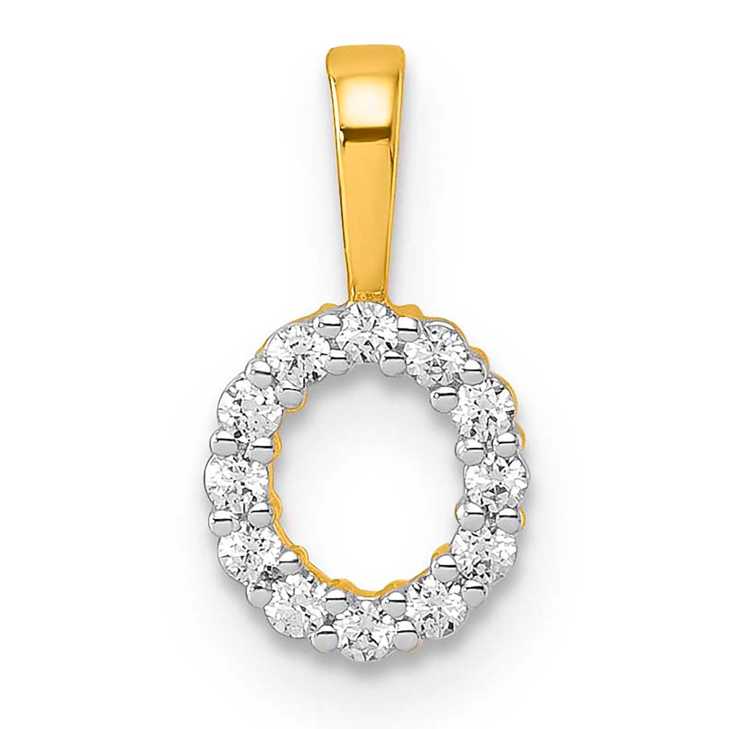 0.12ct Lab Grown Diamond Pendant in 9K Yellow Gold