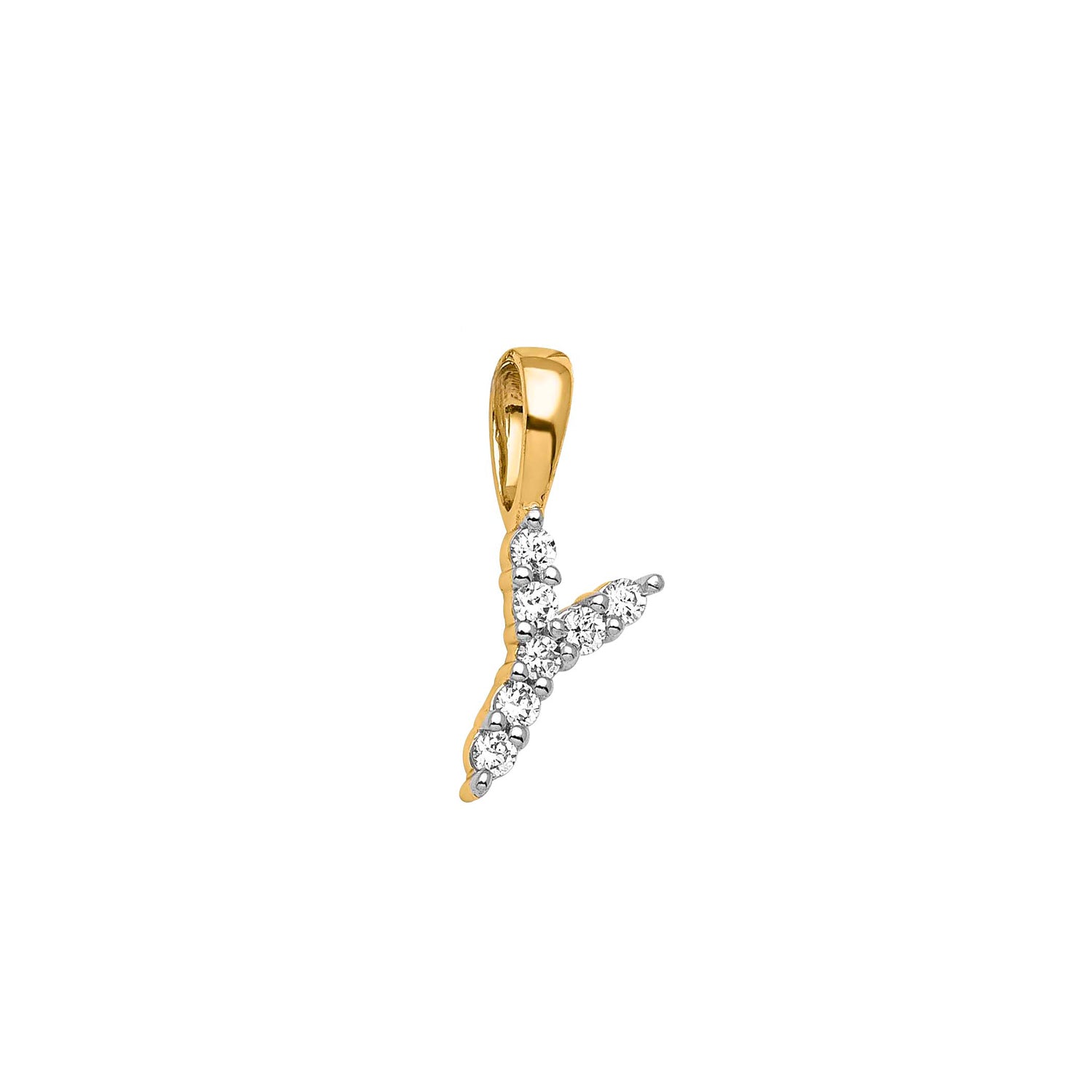 0.07ct Lab Grown Diamond Pendant in 9K Yellow Gold
