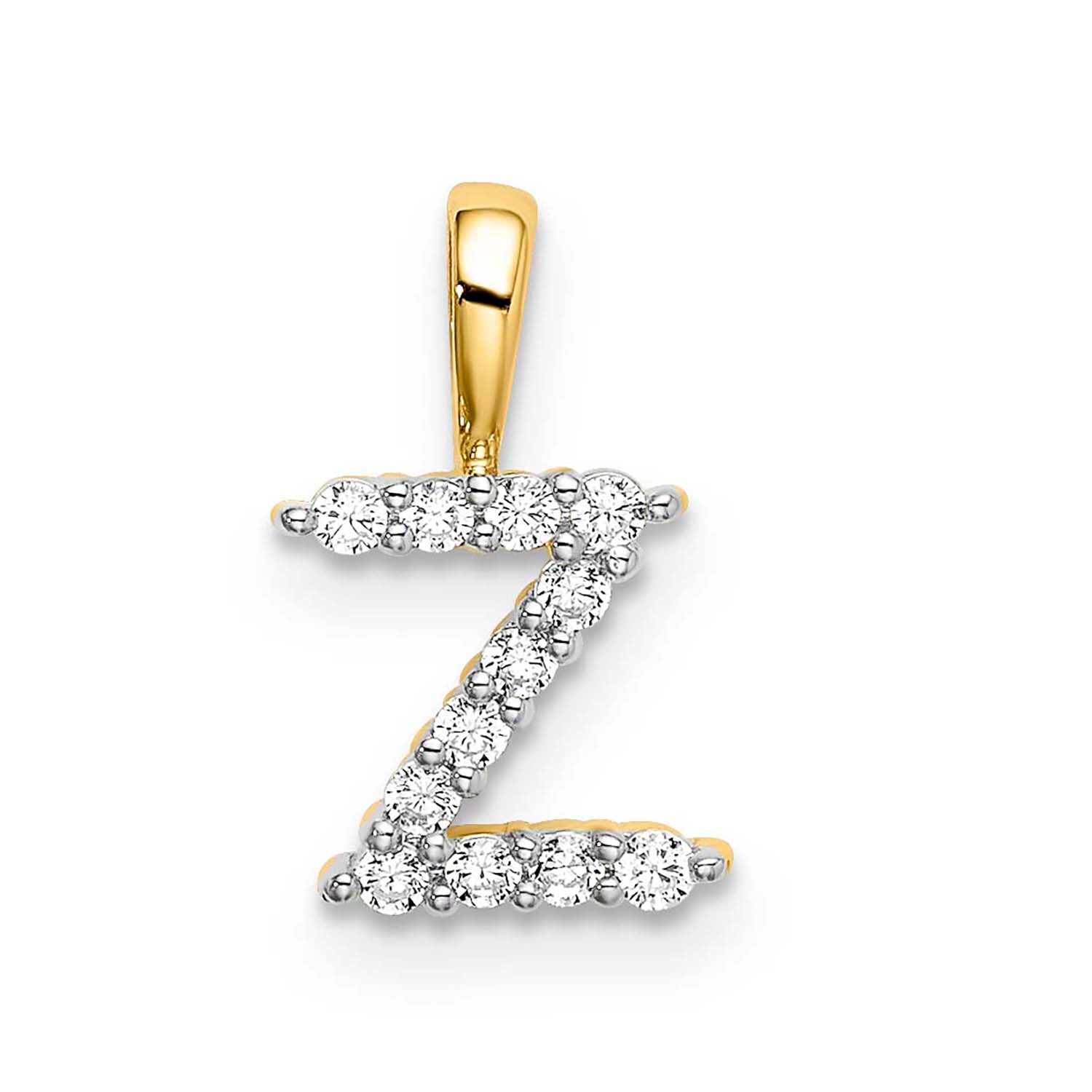 0.12ct Lab Grown Diamond Pendant in 9K Yellow Gold