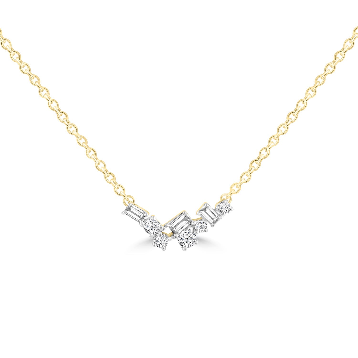 Necklace with 0.15ct Diamonds in 9K Yellow Gold