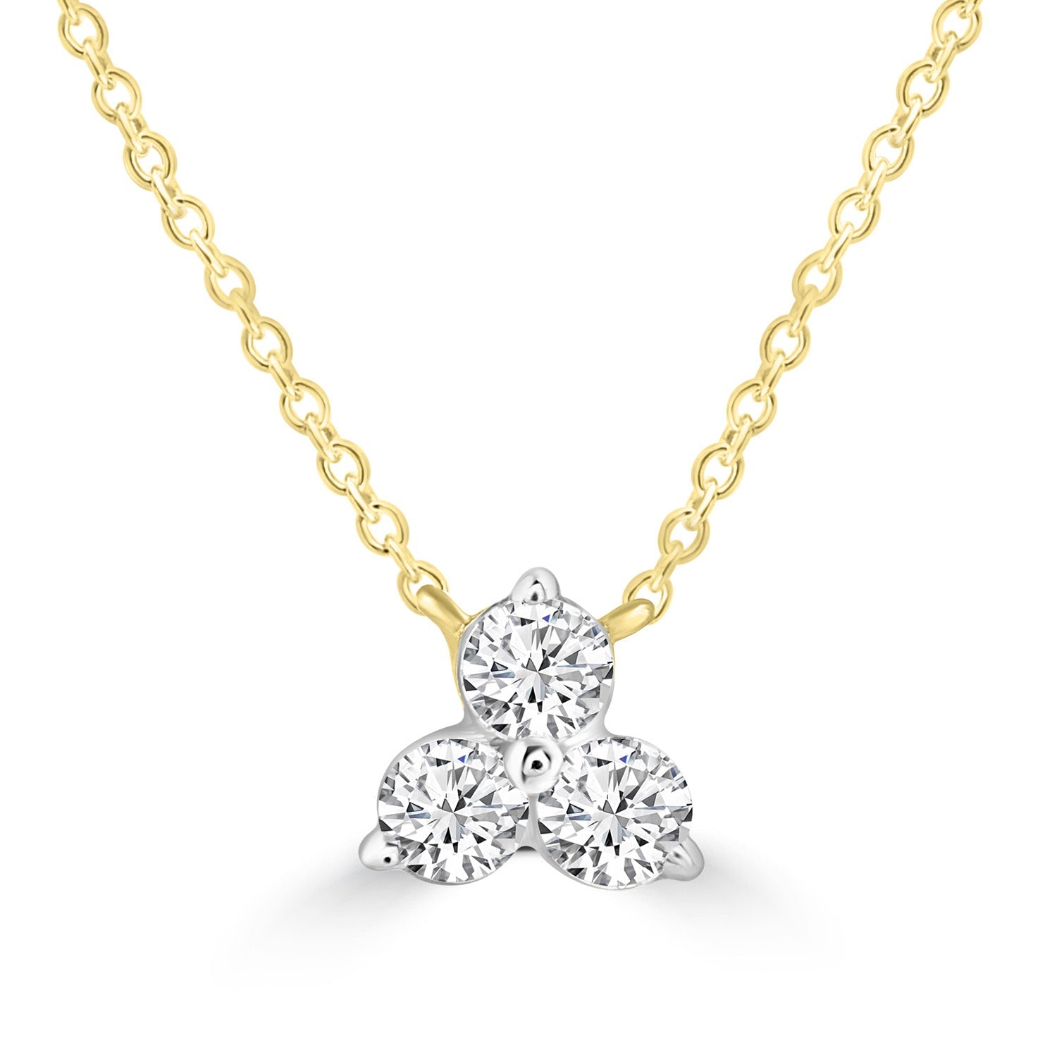 Necklace with 0.15ct Diamonds in 9K Yellow Gold