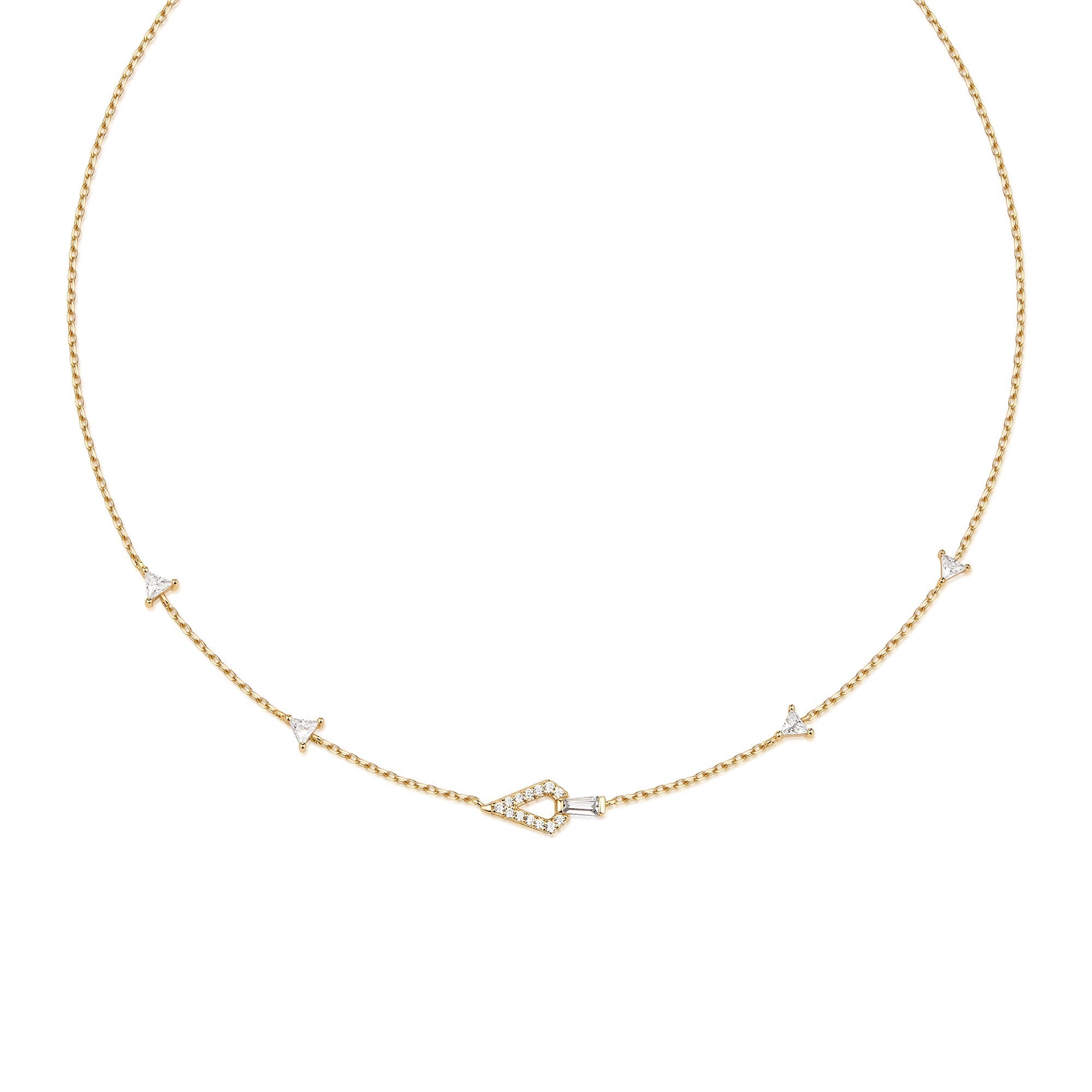 Ania Haie Gold Geometric Satellite Necklace