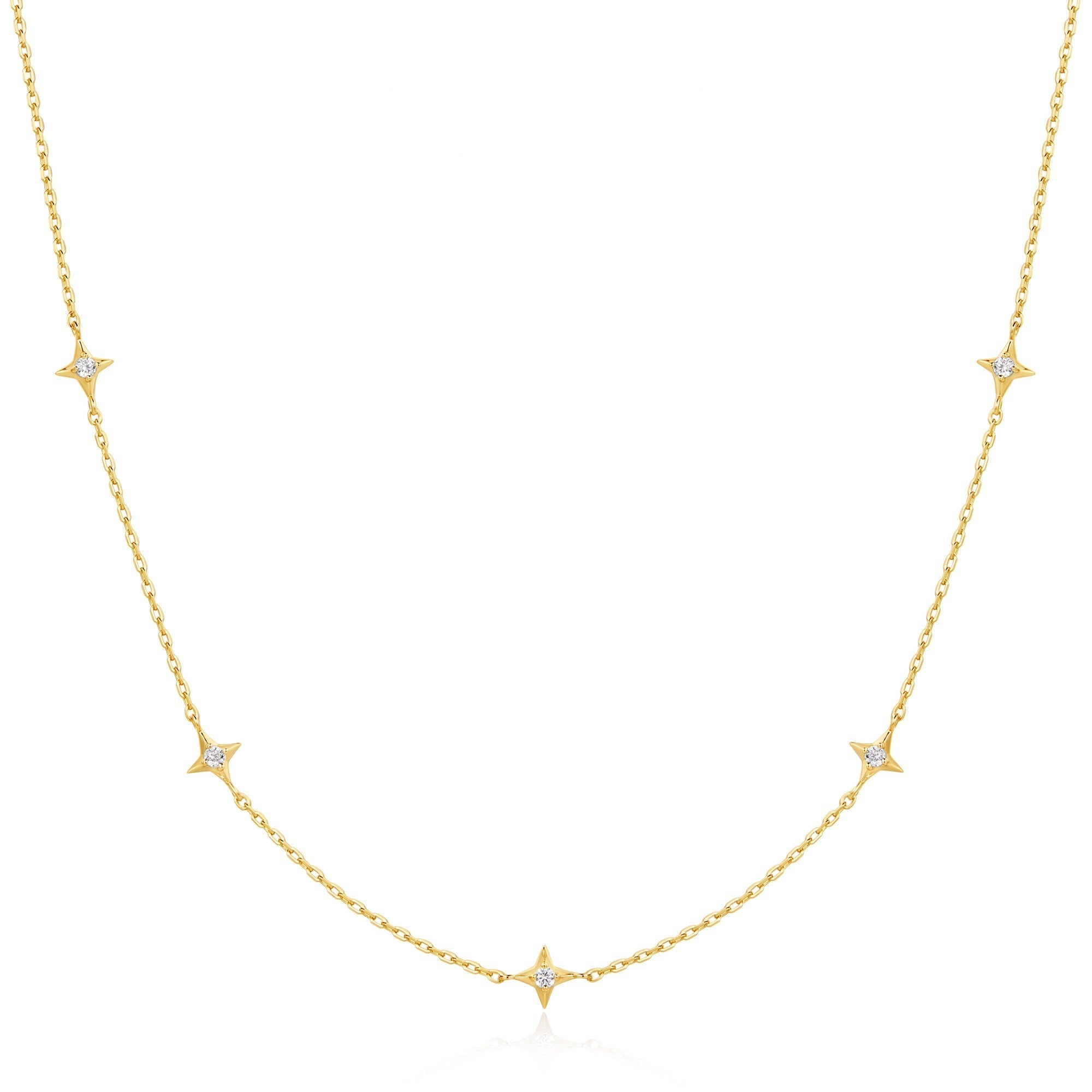 Ania Haie Gold Stars Station Necklace