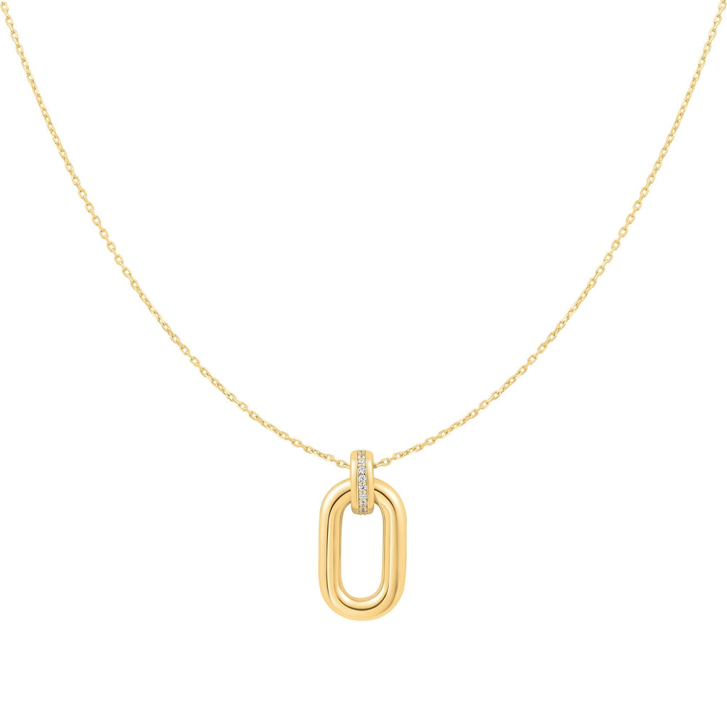 Ania Haie Gold Oval Hoop Pendant Necklace