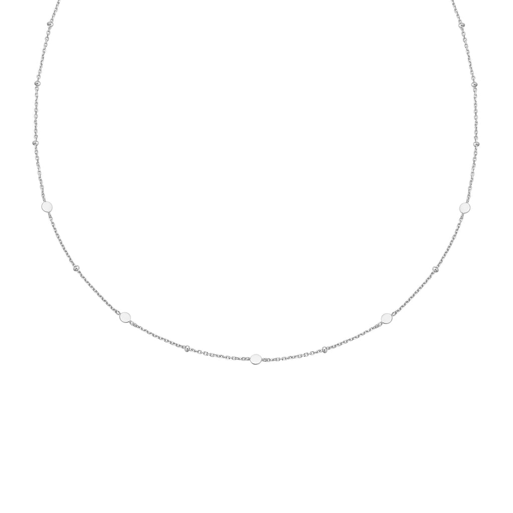 Ania Haie Silver Disc Station Necklace