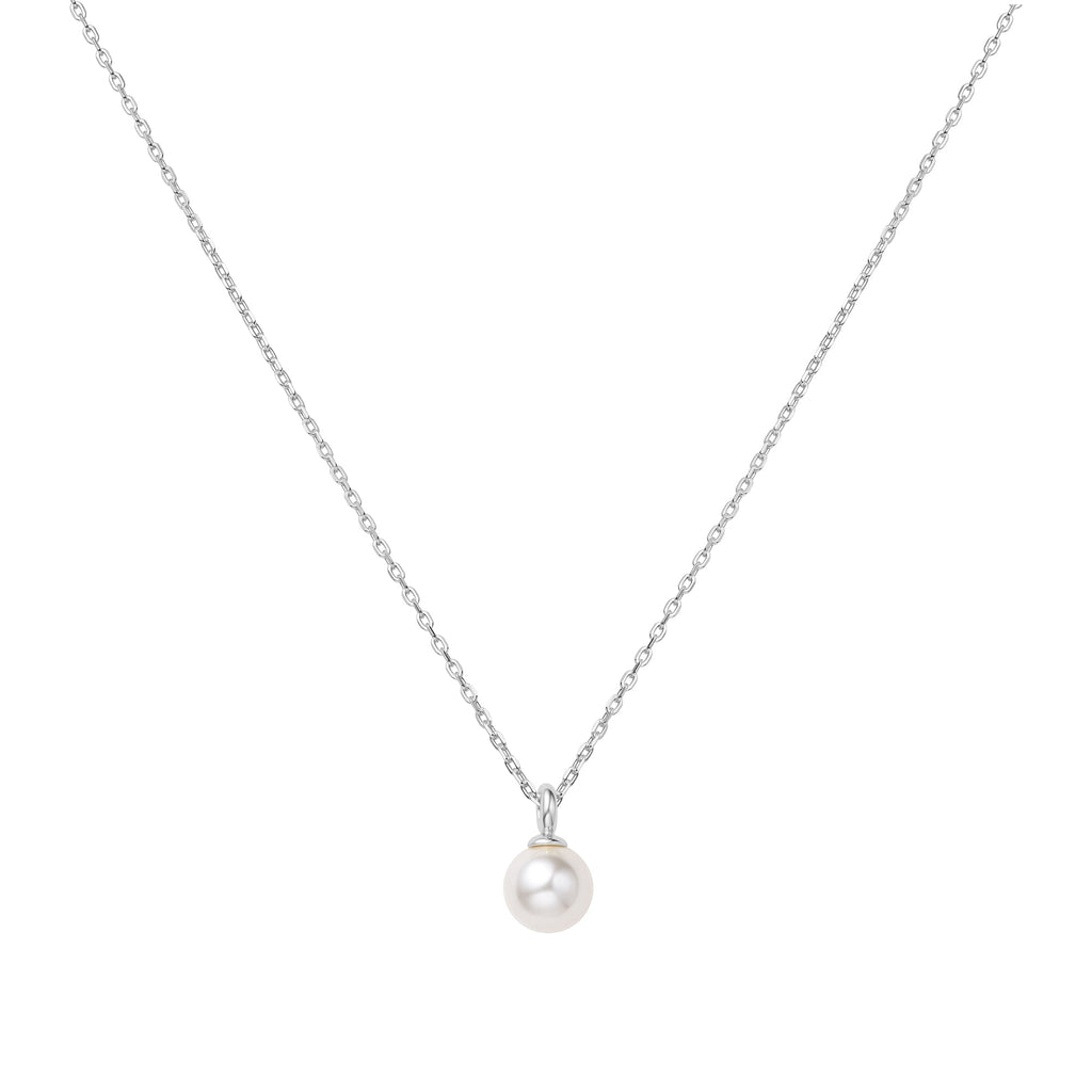 Ania Haie Silver Pearl Drop Pendant Necklace