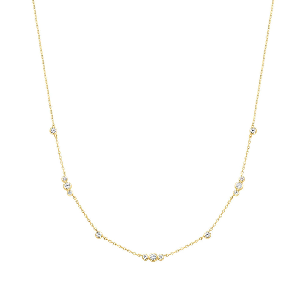 Ania Haie Gold Sparkling Bezel Cubic Zirconia Station Necklace