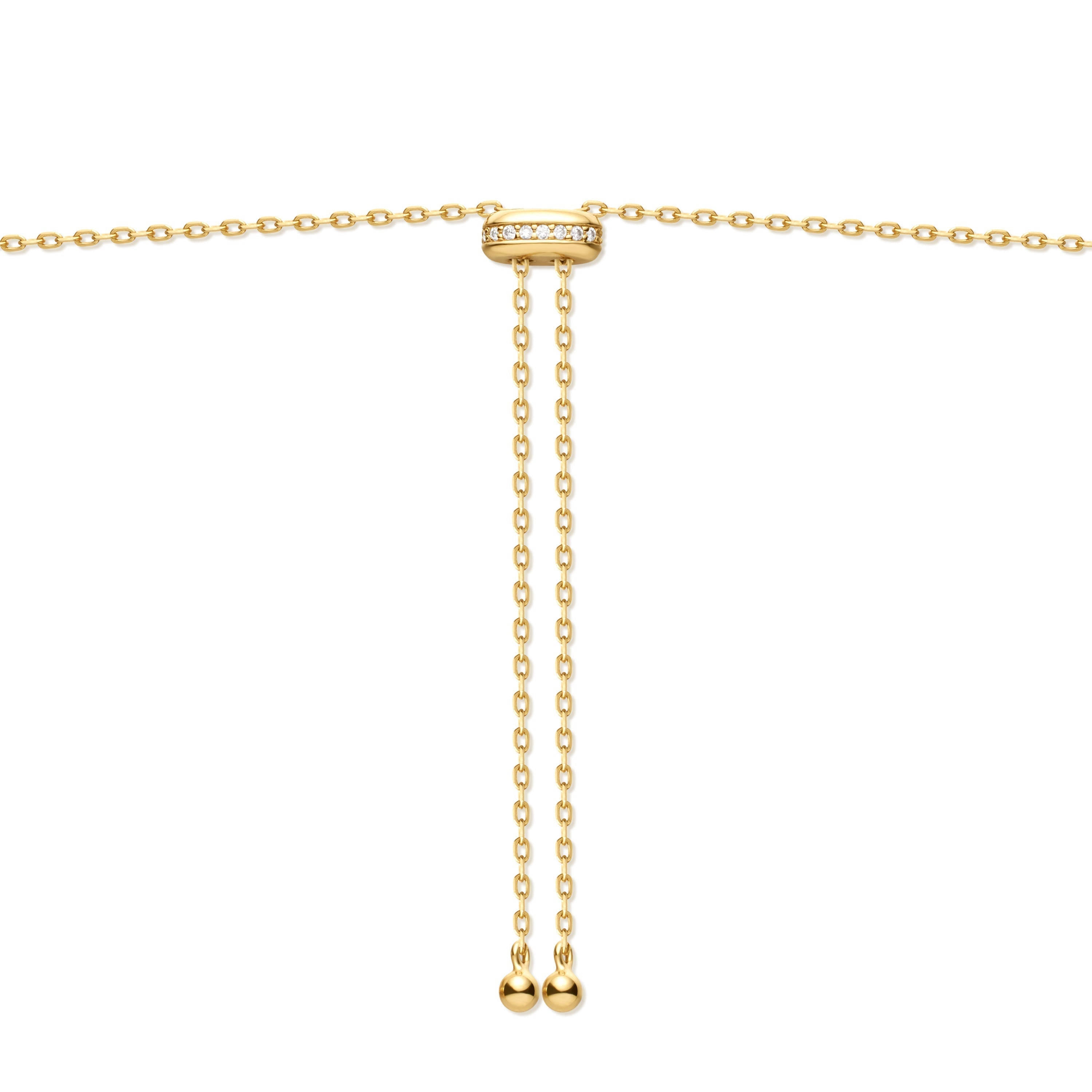 Ania Haie Gold Bezel Cubic Zirconia Station Necklace
