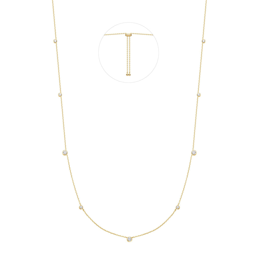 Ania Haie Gold Bezel Cubic Zirconia Station Necklace