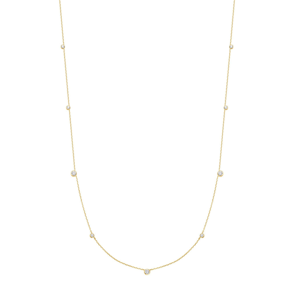 Ania Haie Gold Bezel Cubic Zirconia Station Necklace