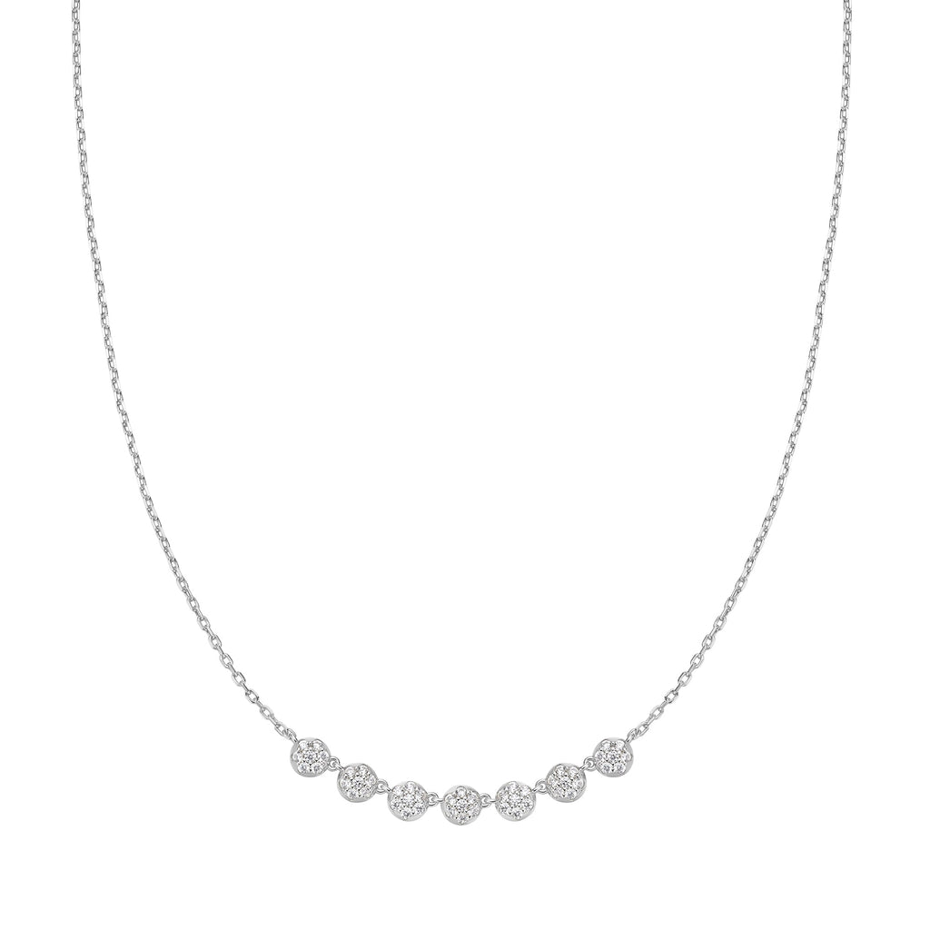 Ania Haie Silver Pave Multi Beaded Chain Necklace