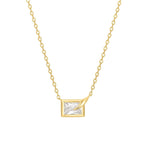 Ania Haie Gold Sparkling Bezel-Set Cube Necklace