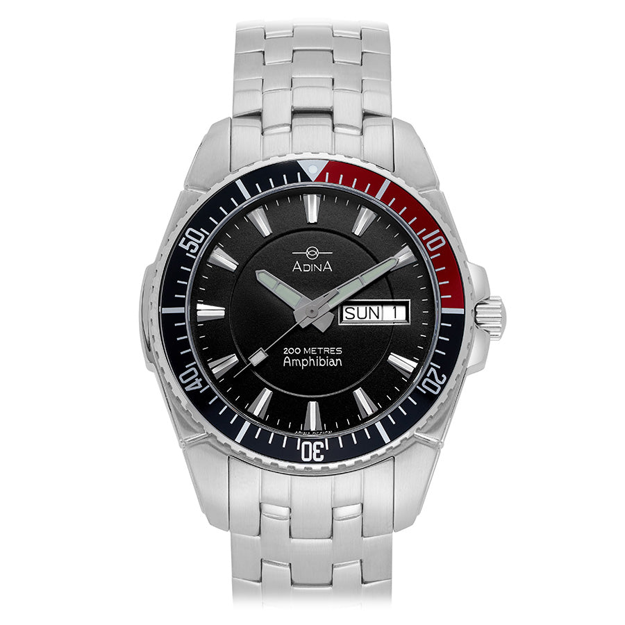 GTS AMPHIBIAN RED/BLACK BEZEL MEN'S WATCH