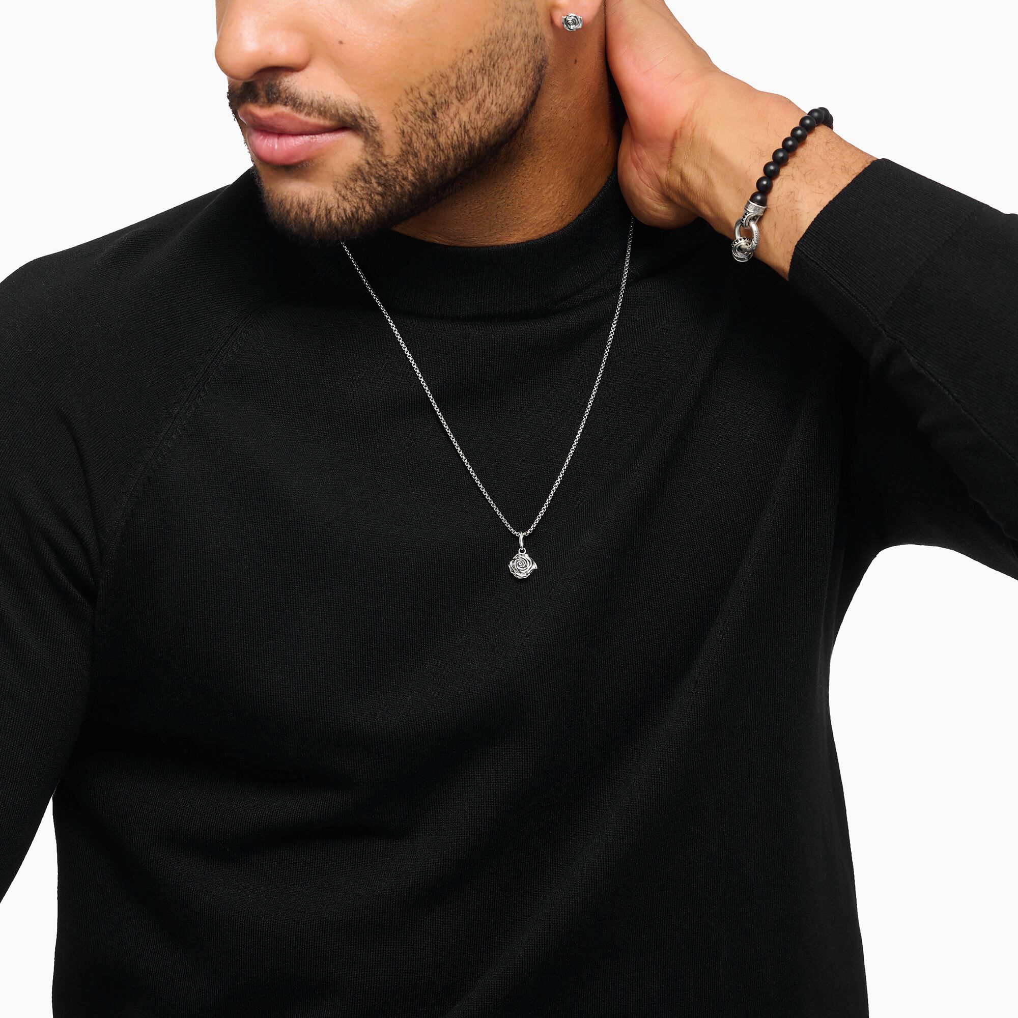 THOMAS SABO Midnight Rose Pendant Small