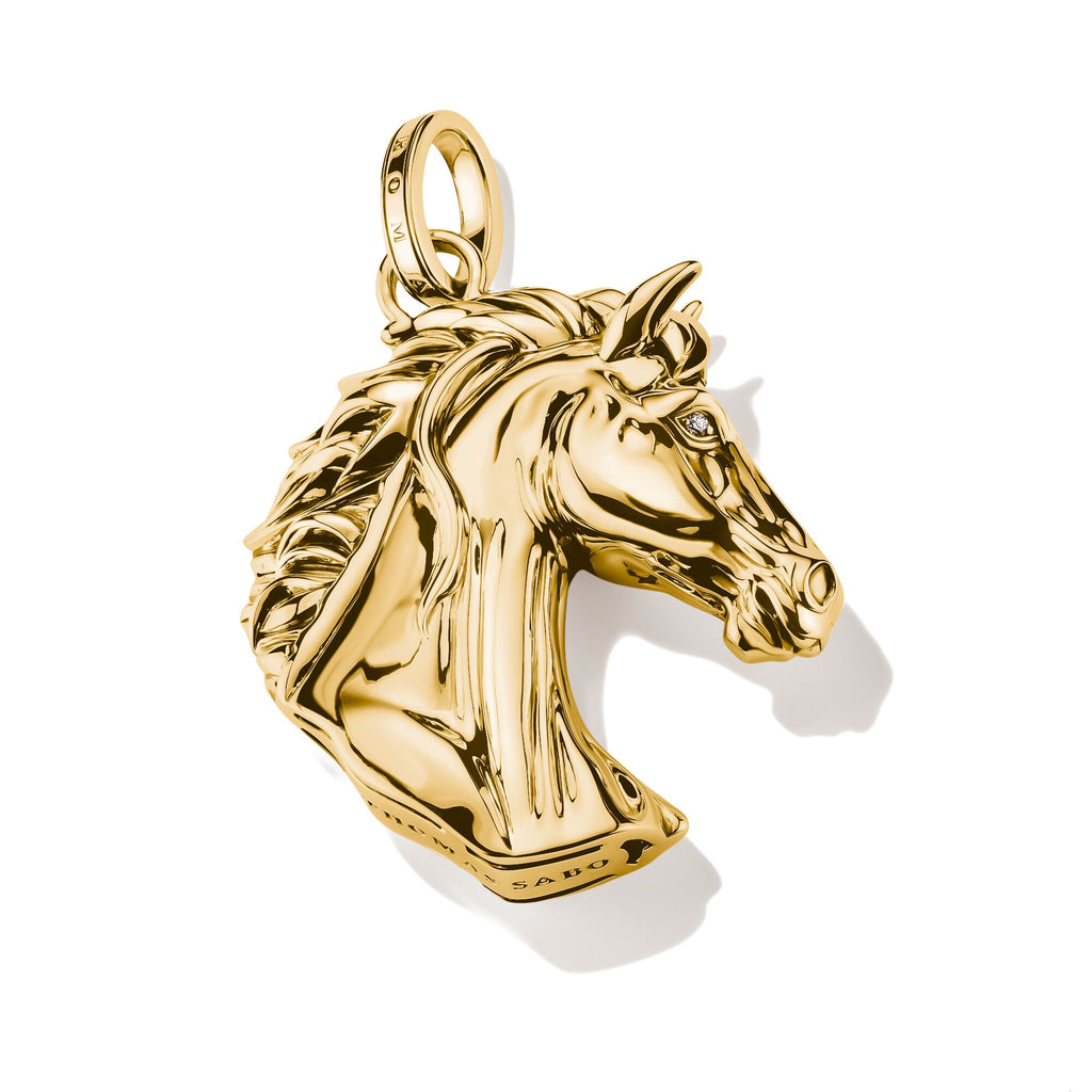 THOMAS SABO Gold Horse Pendant with Zirconia