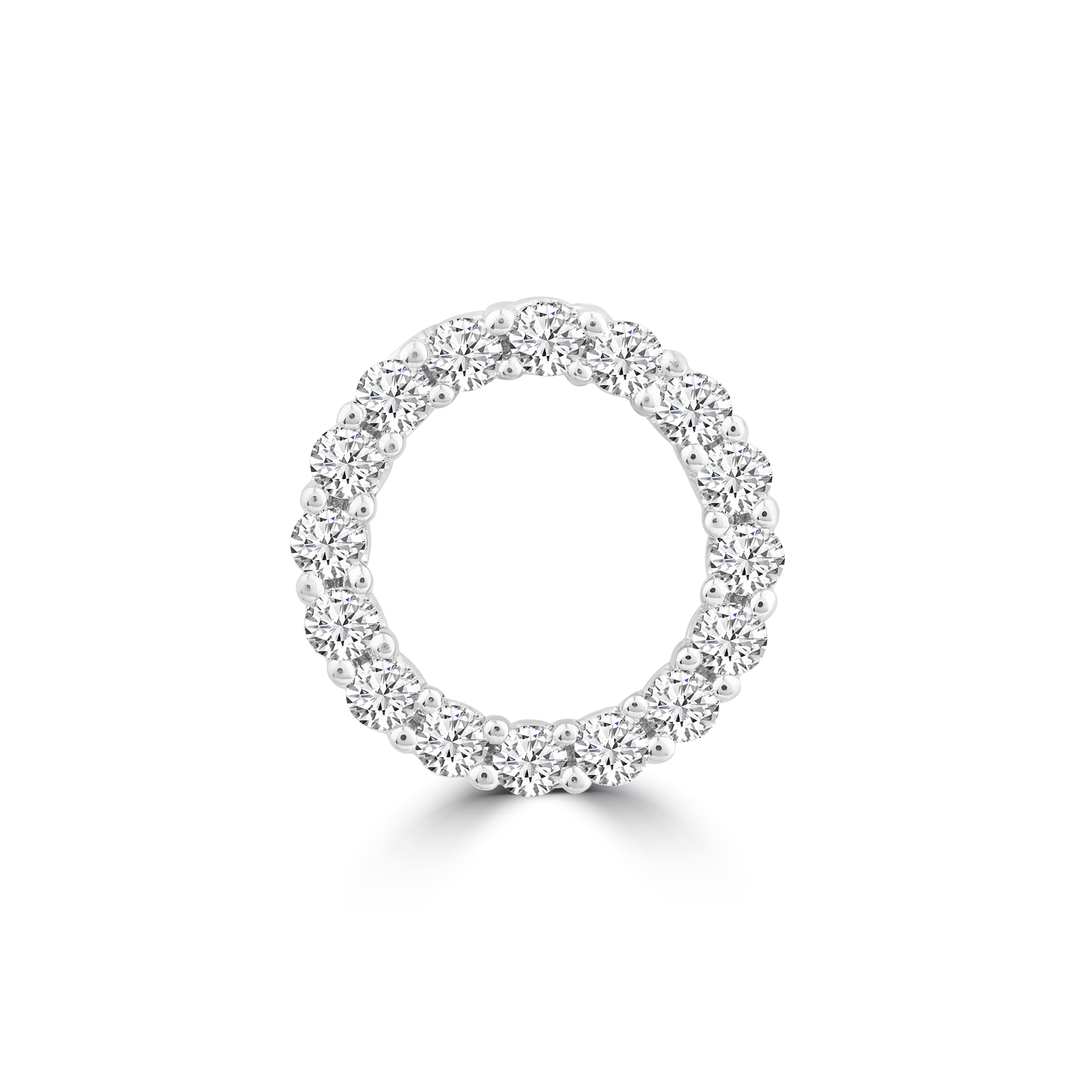 Diamond Pendant with 0.10ct Diamonds in 9K White Gold - PF-6111-W