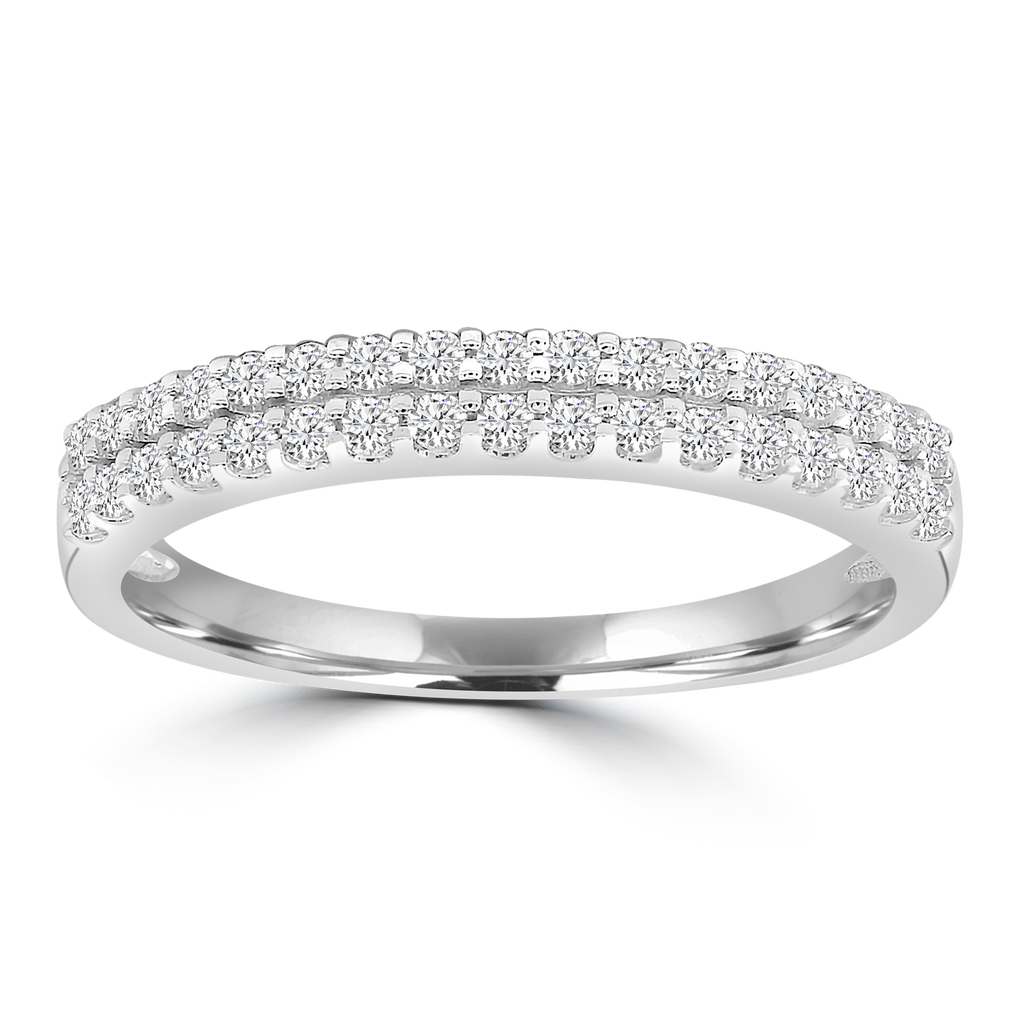Diamond Ring with 0.25ct Diamonds in 9K White Gold