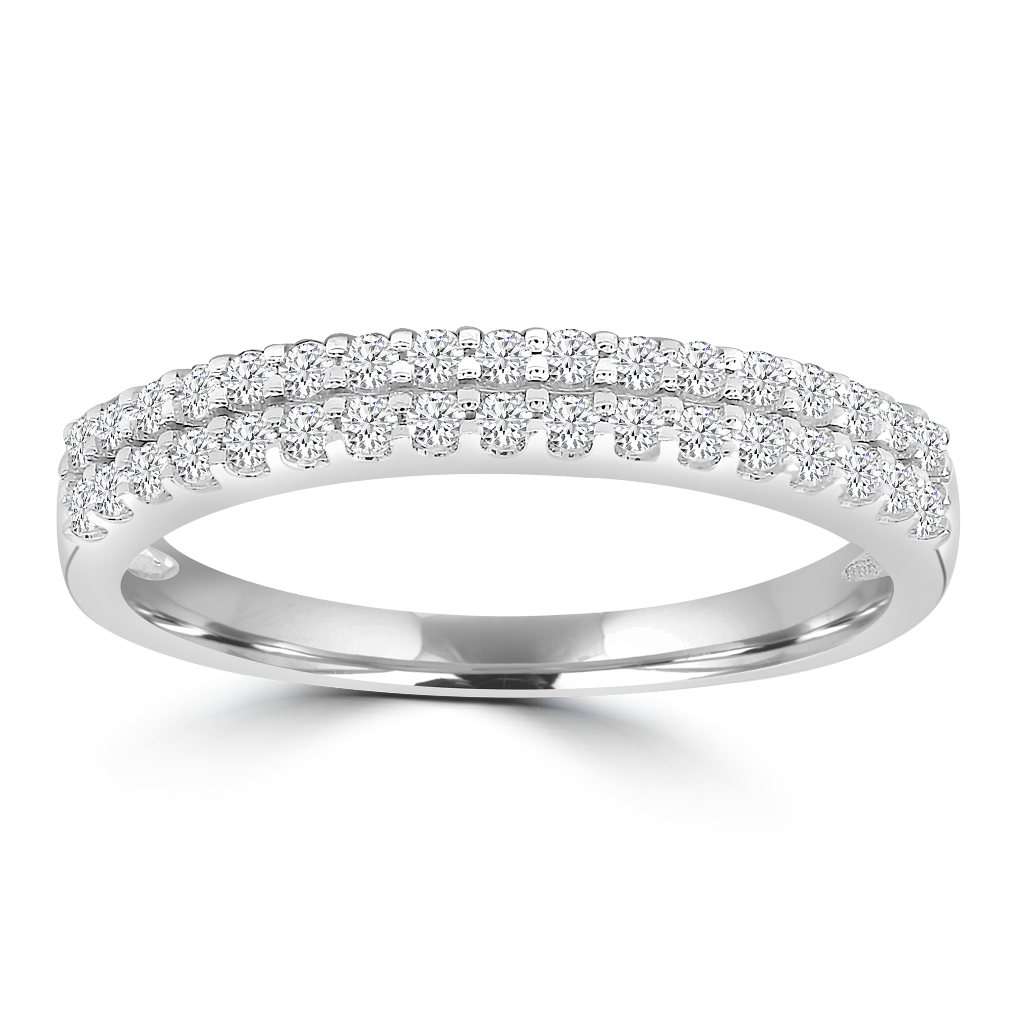Diamond Ring with 0.25ct Diamonds in 9K White Gold