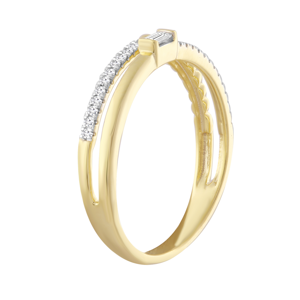 Diamond Ring with 0.10ct Diamonds in 9K Yellow Gold