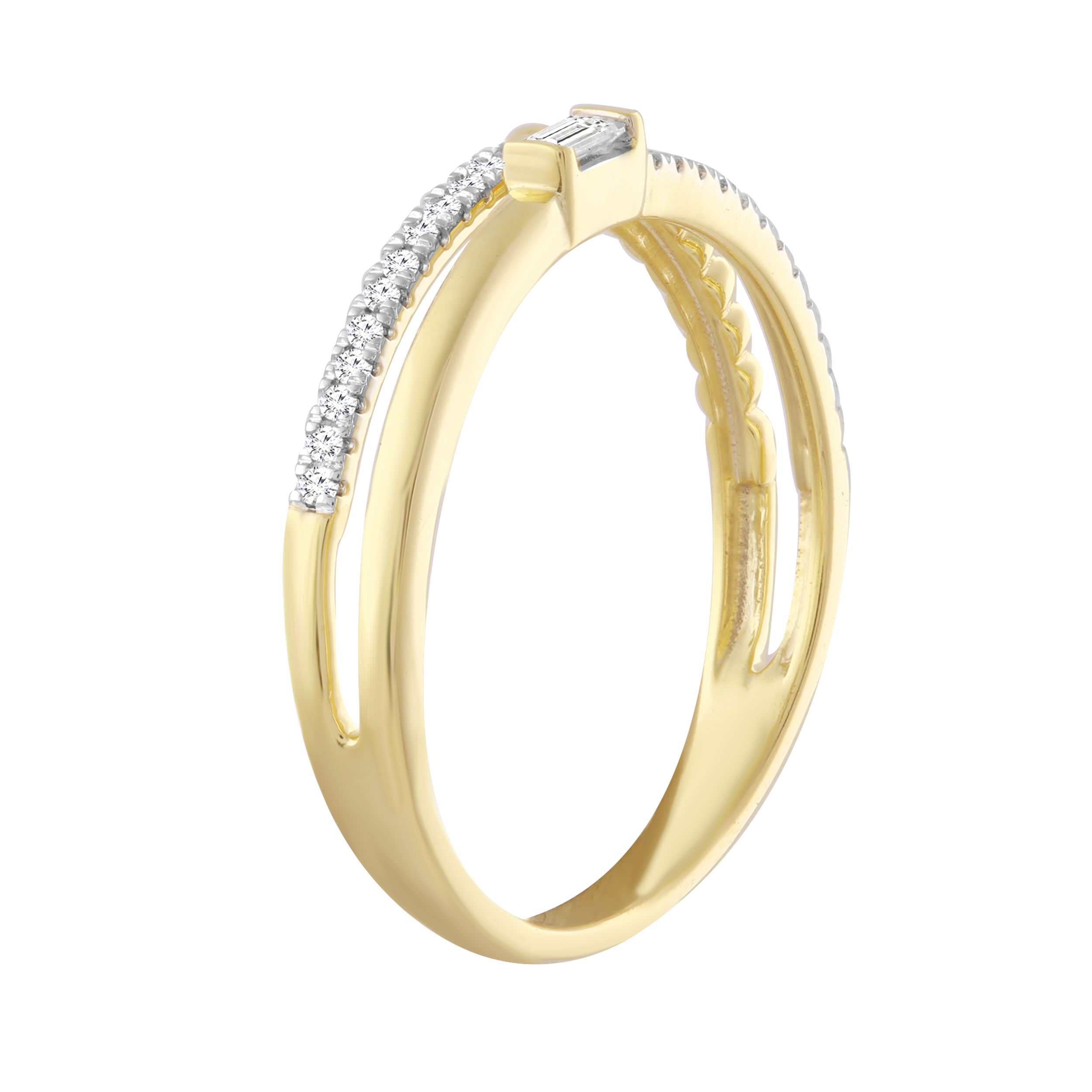 Diamond Ring with 0.10ct Diamonds in 9K Yellow Gold