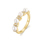 Ania Haie Gold Sparkling Braided Shell Pearl Ring