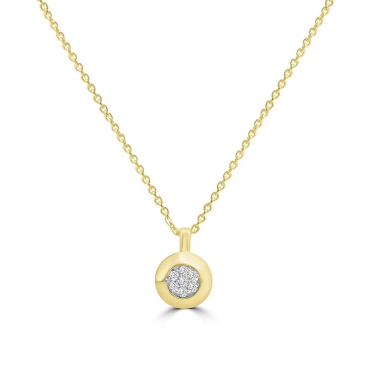 Diamond Necklace 40-45cm with 0.03ct Diamonds in 9K Yellow Gold