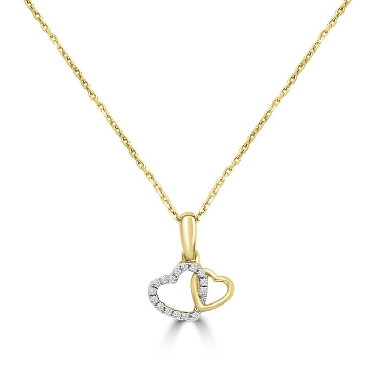 Diamond Necklace 40-45cm with 0.05ct Diamonds in 9K Yellow Gold