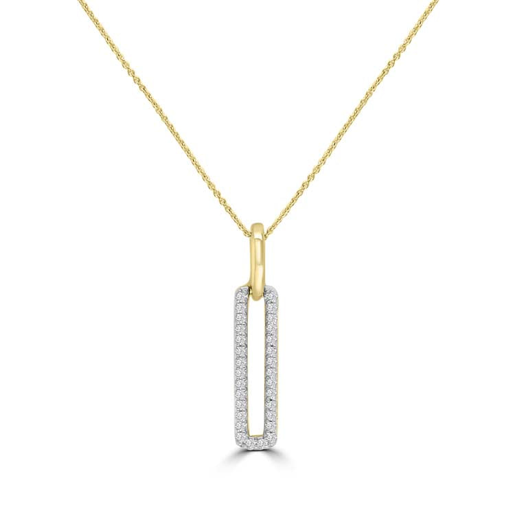 Diamond Necklace 40-45cm with 0.13ct Diamonds in 9K Yellow Gold