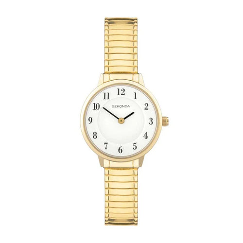 Gold Stainless Steel Classic White Dial Watch 28mm