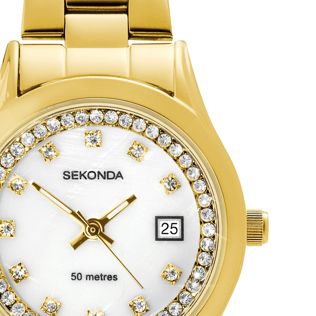 Sekonda Womens Catherine Mop Dial Iron Plated Bracelet 27mm Watch