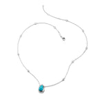 Necklace with Turquoise Teardrop Stone