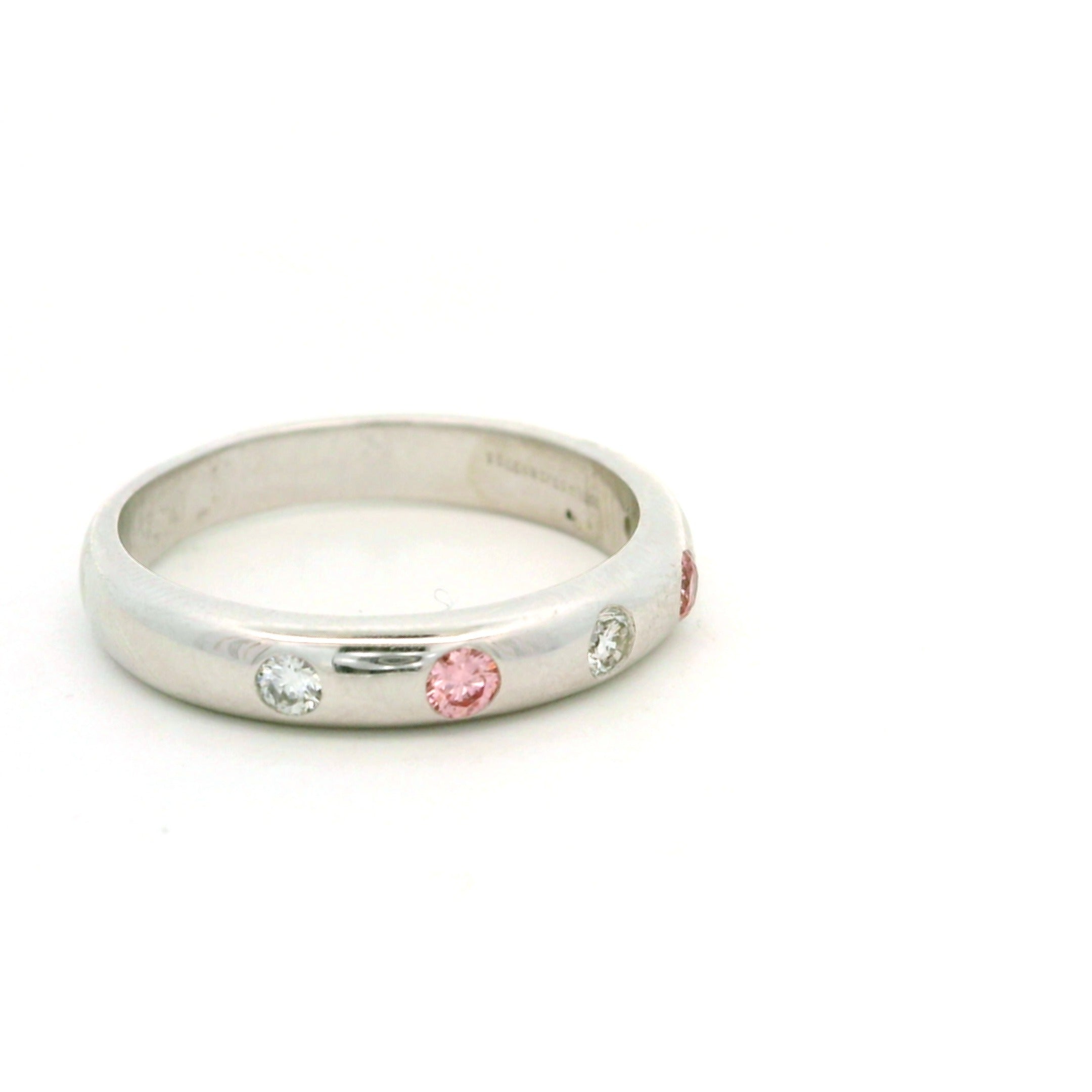 Leon Baker - White Gold Pink & White Lab Diamond Ring