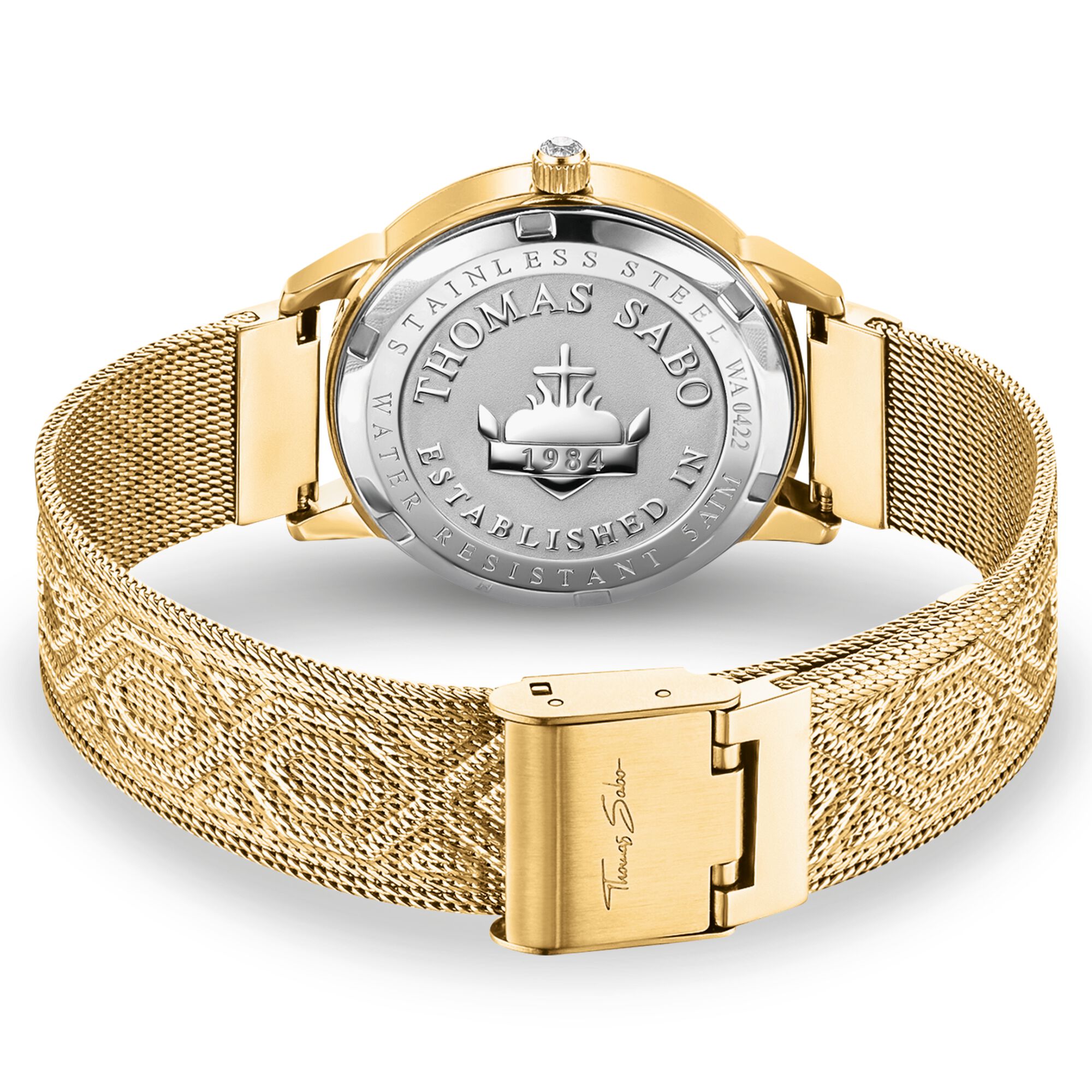 THOMAS SABO Women's Gold watch with 33 mm, dragonflies & zirconia