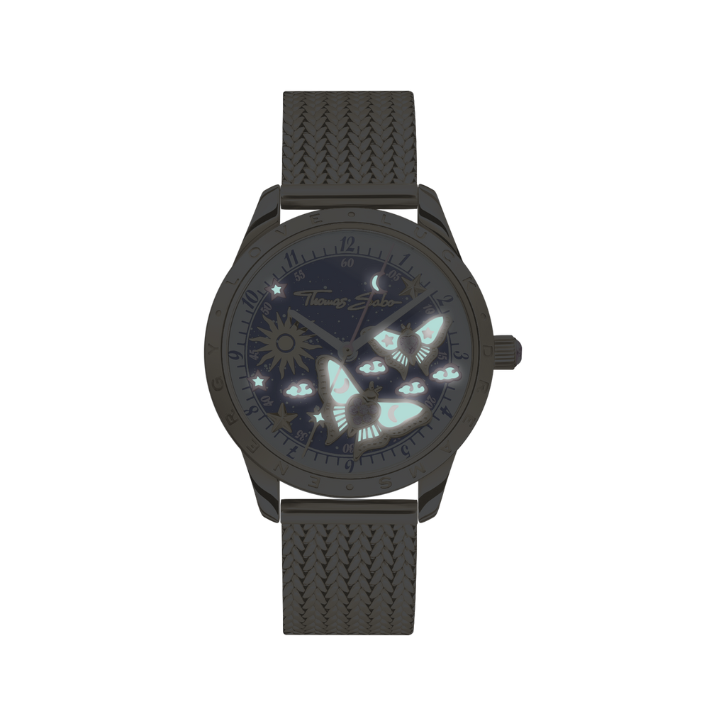 THOMAS SABO Luminescent Butterfly Watch in Gold