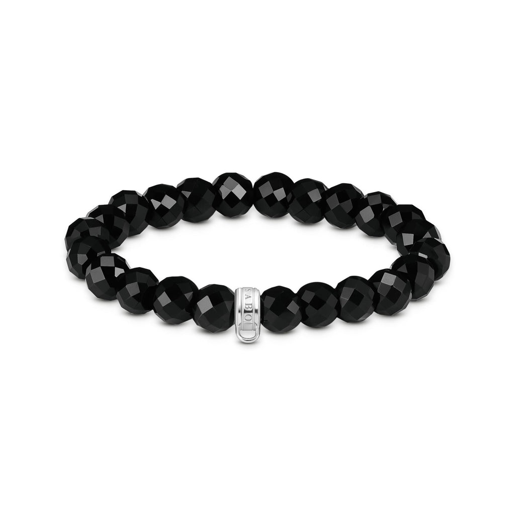 THOMAS SABO Charm bracelet Obsidian Oval Beads